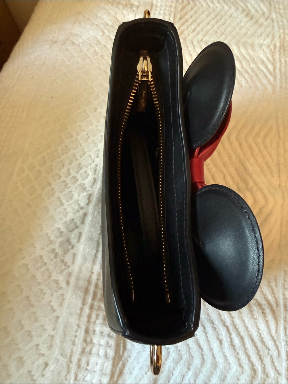 Kate Spade Disney Minnie Mouse Small Black Handbag with Red Bow. Pre- Loved - Picture 8 of 10